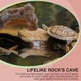 thumbnail image 4 of CUITING Reptile Hideout House Decor Aquarium Tortoise Platform Reptile Cave Turtle Basking Rock Glass Container Reptiles Supply, 4 of 6