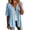 A-Blue, variant on Women V-Neck Eyelet Cardigan Tops Solid Button Open Front Loose Tunic Blouse for Spring Summer Daily Wear A-Blue XXL
