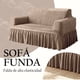 thumbnail image 2 of 3 Pzs Funda Cubre Sala Sofá Elástica Con Falda Tipo Plumeti, 2 of 8