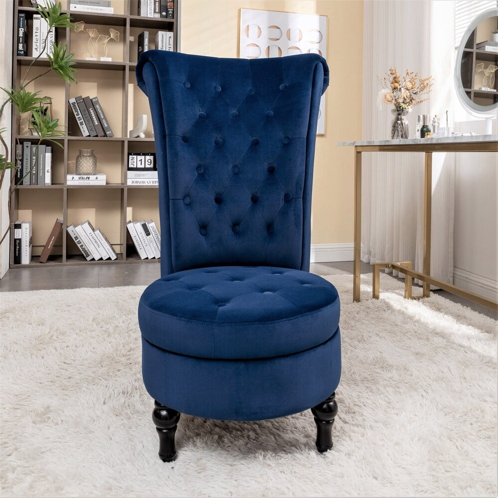 Blue vanity chair with back sales