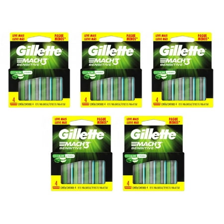 Gillette Mach3 Sensitive Men's Razor Blades, 20 Blade Refills 20 Refills