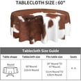 thumbnail image 2 of Cow Print Tablecloth Round 60 Inch Vinyl Spring Cowhide Table Cloths for Parties Waterproof Fabric Brown Animal Print Tablecloths Decorative for Holiday Home Party Wedding Picnic, 2 of 6