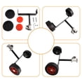 thumbnail image 3 of LEFU for Upgrade Design Walk Behind String Trimmer Push Eater Wheels - Adjustable Height 13.7-17.7 Inch, 180° Angle, Compatible with for 28mm Shaft Tubes for Most Backpack Mowers, 3 of 10