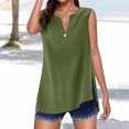 thumbnail image 2 of Kureaily Women's Solid Color Linen Vest Casual And Stylish Tank Top Slim Fitted Camisole, 2 of 5