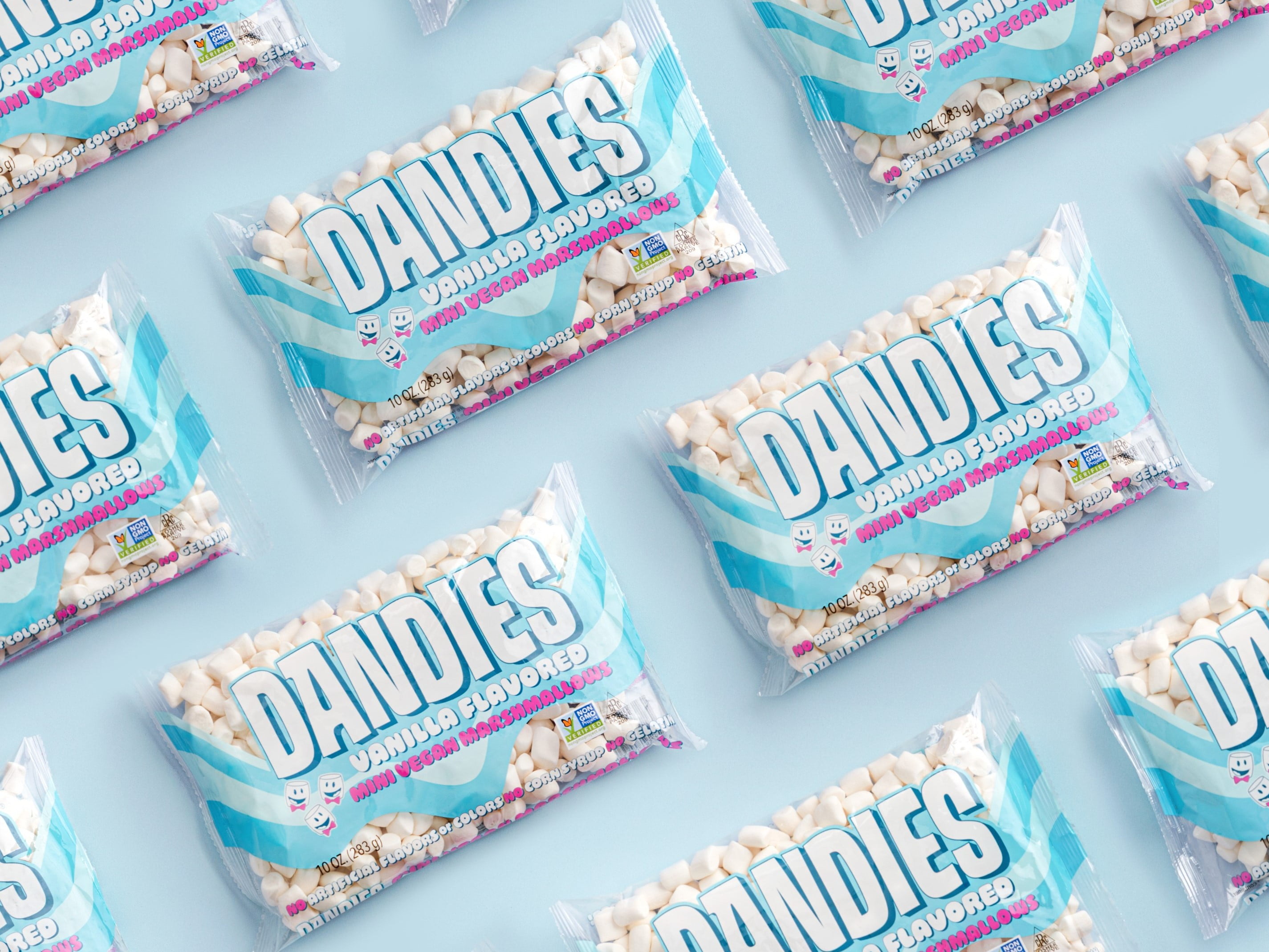 (2 pack) Dandies Vegan Mini Marshmallows, Vanilla Flavor, 10 oz Bag, Gelatin Free, Gluten Free, Kosher