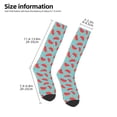 thumbnail image 5 of Daiia Sports Socks Watermelon Printed Novelty Crew Socks for Men Women Knee High Socks Cotton Socks Soft & Breathable Support Unisex Socks, 5 of 9
