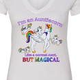 thumbnail image 4 of Inktastic I'm an Auntiecorn Like a Normal Aunt but Magical Women's V-Neck T-Shirt, 4 of 5