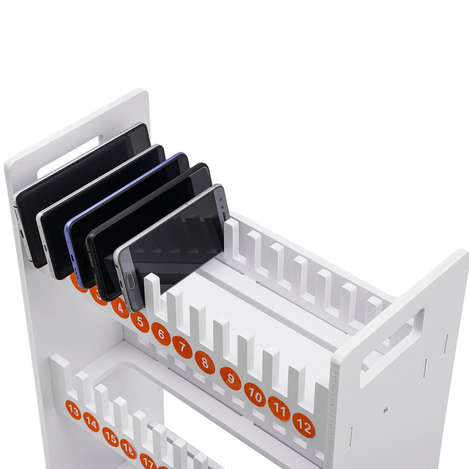 TFCFL 36 Slots Cell Phone Holder 3-Tier Cell Phone Storage Stand Display Rack For Classroom Office