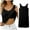 Black, variant on SNKSDGM Female Tank Top for Women Plus Size Black Long Tank Tops for Women Shelf Bra Camisoles Adjustable Spaghetti Strap Tank Tops Basic Layer Xl