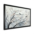 thumbnail image 2 of Designart "Grey Floral Springtime Songbirds' Haven III" Landscapes Framed Wall Art Decor - Country Grey Tree Entryway Framed Wall Art Print, 2 of 6