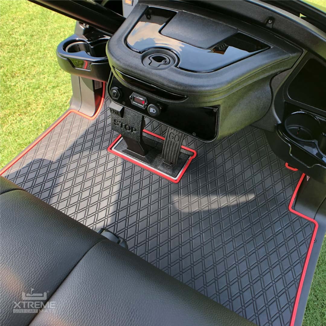 Xtreme Mats Full Coverage Protective Golf Cart Floor Liner Mat Black