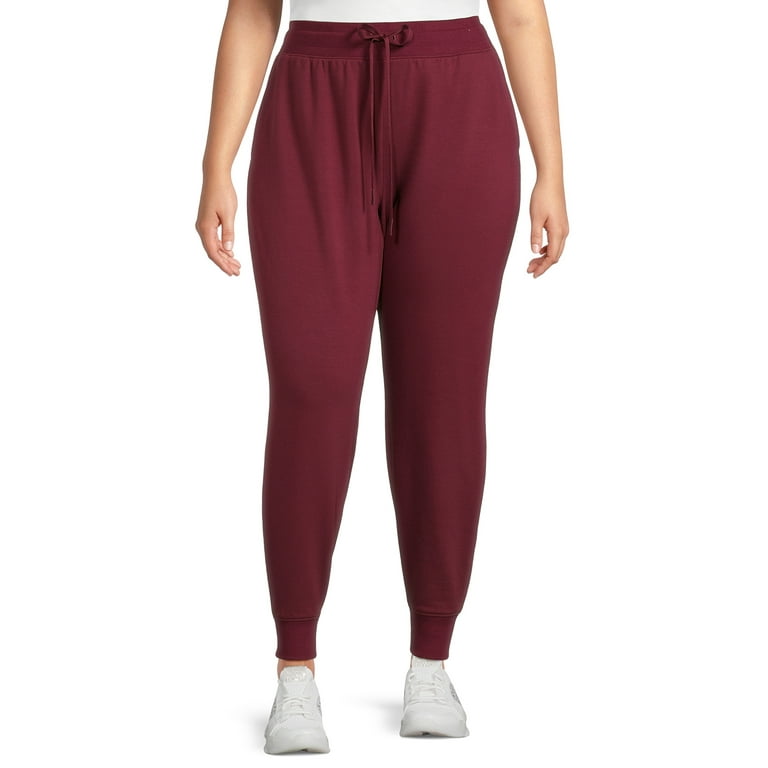 Athletic Works Women's Plus Size Jogger Pants with Pockets, 2-Pack 