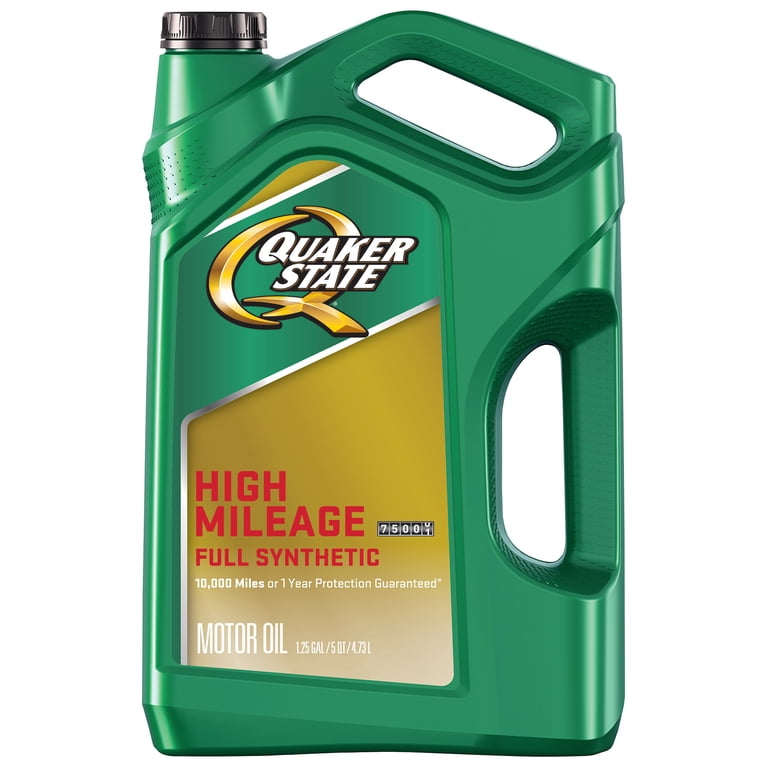 Quaker State Full Synthetic High Mileage 5W-30 Motor Oil, 5 Quart