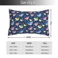 thumbnail image 2 of Fuzoiu Colorful Cartoon Shark Print Fuzzy Pillowcases, Super Soft Pillow Case Cover with Zipper for Bedroom, Sofa, Couch,Cozy Pillow Shams for All Seasons-14"x20", 2 of 6