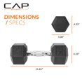 thumbnail image 4 of Mancuerna CAP Barbell de 9 kg recubierta hexagonal 20 lb, 4 of 6