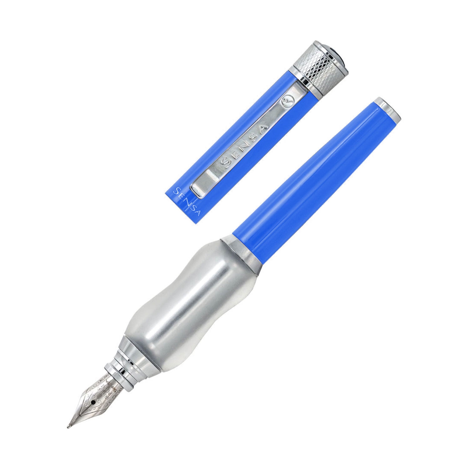 (2 pack) Sensa Classic Medium Nib Fountain Pen, 2020 Limited Edition Color of the Year, Classic Blue