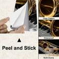 thumbnail image 4 of Peel and Stick Wallpaper Waterproof Fragment saxophone Wall Mural Decor Self Adhesive and Removable 100in x 144in, 4 of 8