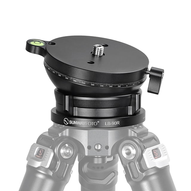 SUNWAYFOTO LB-90R 360° Panoramic Levelling base Tripod Head 55 lbs(25kg) Load Capacity