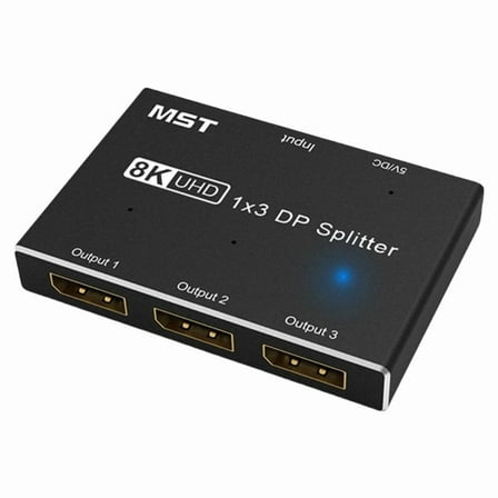 8K DisplayPort UHD Splitter Switcher SST Hub DisplayPort Output Directional 1 in 3 Out DisplayPort Multiple Stream