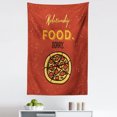 thumbnail image 1 of Meme Tapestry, I Am in a Relationship with Food Sorry Words with Pizza Doodle, Fabric Wall Hanging Decor for Bedroom Living Room Dorm, 5 Sizes, Paprika Earth Yellow, by Ambesonne, 1 of 1