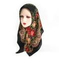 thumbnail image 5 of vbnergoie Women Lady Flowers Printing Scarf Vintage Bandanas Hair Scarfs For Islam Women Folk-Custom Scarf Neckerchief Wrap Shawl Travel Neck Wrap Oblong Silk Scarf Cotton Scarf for, 5 of 5