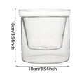 thumbnail image 3 of BotaniNest Jardinière en Verre Transparent Résistant à la Chaleur pour Intérieur avec Trou et Soucoupe, Contenant Décoratif Moderne, 3 of 6
