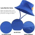 thumbnail image 4 of Cotton Baby Sun Hat Infant Toddler Boys Girls Bucket Hats Summer Sun Protection Kids Beach Caps, 4 of 5
