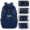 thumbnail image 3 of 24 Pack of Bulk Wholesale Solid Color Reflective Transparent See Through Mesh Stadium Approved Backpacks for Travel and Commuting in Navy Blue, 3 of 6