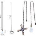 thumbnail image 2 of 2 Pcs Ceiling Fan Pull Chains Fan Decoration Pendants Bulb and Fan Shaped Pull Chains for Ceiling Light and Lamp Fan, 2 of 5