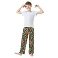 thumbnail image 2 of FORMRS Boys Pajama Pants with Pockets Size 13-14Y Kids Lounge Sleep Bottoms, Christmas Holly Bows, 2 of 8