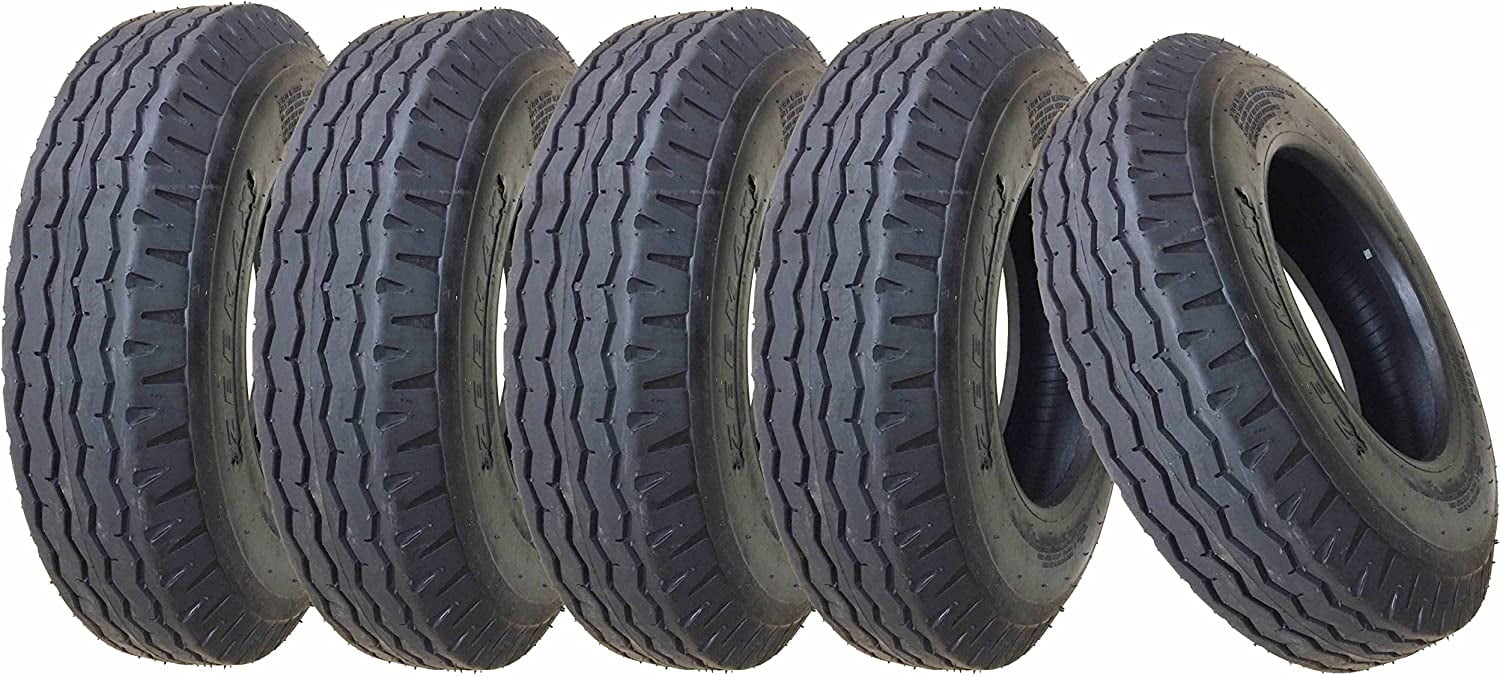 Set 5 ZEEMAX Heavy Duty Trailer Tires 7-14.5 12 Ply Load Range F