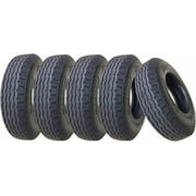 Set 5 ZEEMAX Heavy Duty Trailer Tires 7-14.5 12 Ply Load Range F