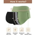 thumbnail image 4 of INNERSY Women's Rayon from Bamboo Period Underwear - High Waist Leakproof Briefs for Heavy Flow, Breathable 3-Pack(L,Black/Dark gray/Green), 4 of 9