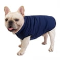 thumbnail image 3 of Flmtop Bulldog Solid Color Cotton Vest Button Closure Jacket Dog Clothes Pet Supplies Watermelon Red, 3 of 9