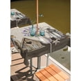 thumbnail image 2 of Outdoor Tablecloths with Umbrella Hole & Zipper, Vintage Flowers 60x60 Inch Square Tablecloths, Birds Retro Art Elegant Farmhouse Waterproof Table Cloth, Patio/Pool/Picnic Table Covers, 2 of 8