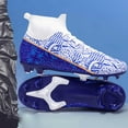 thumbnail image 4 of Boys Girls Soccer Cleats High-top Training Football Cleats Ankle-high Soccer Shoes Lightweight Outdoor, 4 of 6