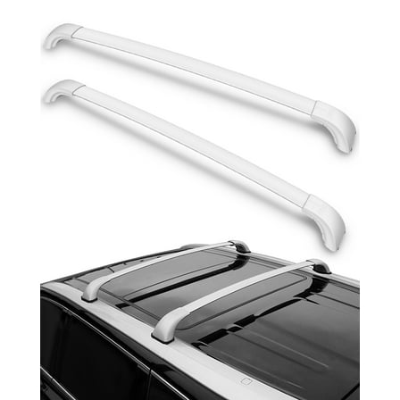 CCIYU Cargo Racks for Toyota Highlander 2014-2019 Rooftop Luggage Canoe Kayak Carrier Rack Silver Roof Rack Cross Bar - Fits Side Rails Models ONLY