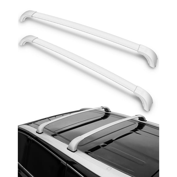 CCIYU Cargo Racks for Toyota Highlander 2014-2019 Rooftop Luggage Canoe Kayak Carrier Rack Silver Roof Rack Cross Bar - Fits Side Rails Models ONLY