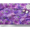 thumbnail image 3 of Soimoi Purple Rayon Fabric Flower Watercolor Print Sewing Fabric BTY 56 Inch Wide, 3 of 3