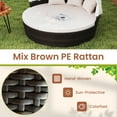 thumbnail image 6 of Gymax Patio Round Daybed PE Rattan Cushioned Sectional Seating w/ Retractable Canopy Outdoor, 6 of 7