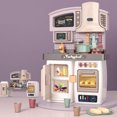 thumbnail image 3 of 2in1 Mini Kitchen Toy Cooking Accessories Counter Set With Light Music Miniature Furniture Dollhouse Girls Kitchen Toy Gift, 3 of 5