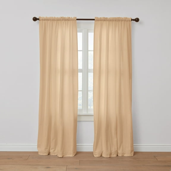 BrylaneHome Poly Cotton Canvas Rod-Pocket Panel