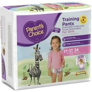 Parent's Choice Training Pants for Girls, Size 2T-3T, 24 Pants