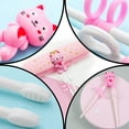 thumbnail image 3 of Palillos chinos para niños, 2 pares de palillos de entrenamiento para vajilla, palillos de animales, diseño de hebilla antideslizante, adecuados para principiantes diestros y zurdos (Rosa), 3 of 5