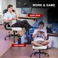 thumbnail image 4 of GTPLAYER Video Gaming Chair,Ergonomic Gaming Chair with Flip-Up Armrests,Comfortable Desk Chair with Adjustable Height,Computer Chair with Built-in Lumbar Support, Recliner with 360° Swivel (White), 4 of 8