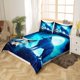 thumbnail image 3 of Juego de Funda Nórdica Tamaño Queen, Juego de Ropa de Cama de 3 Piezas con Paisaje de Noche de Luna para Niños y Adolescentes, 3 of 8