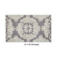 thumbnail image 3 of Better Trends 24" x 40" Bathroom Rugs 100% Cotton Soft Water Absorbent Non Slip Bath Mat Machine Washable Rug (Gray) Medallion Collection, 3 of 6