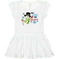 thumbnail image 3 of Inktastic Just Chillin' This Christmas Fun Snowman in Top Hat Girls Toddler Dress, 3 of 5