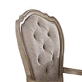 thumbnail image 3 of ACME Chelmsford Arm Chair (Set-2) in Beige Fabric & Antique Taupe, 3 of 5