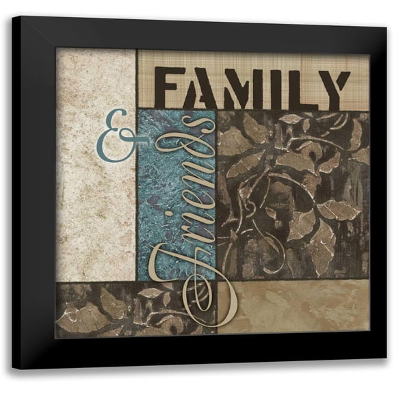 Emery, Kristin 12x12 Black Modern Framed Museum Art Print Titled - Family and Friends